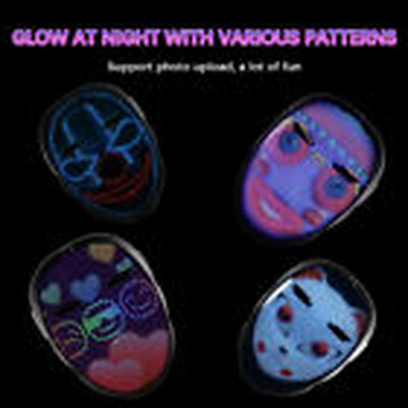 Face Transforming LED Mask with App Controlled - Programmable LED Halloween Mask