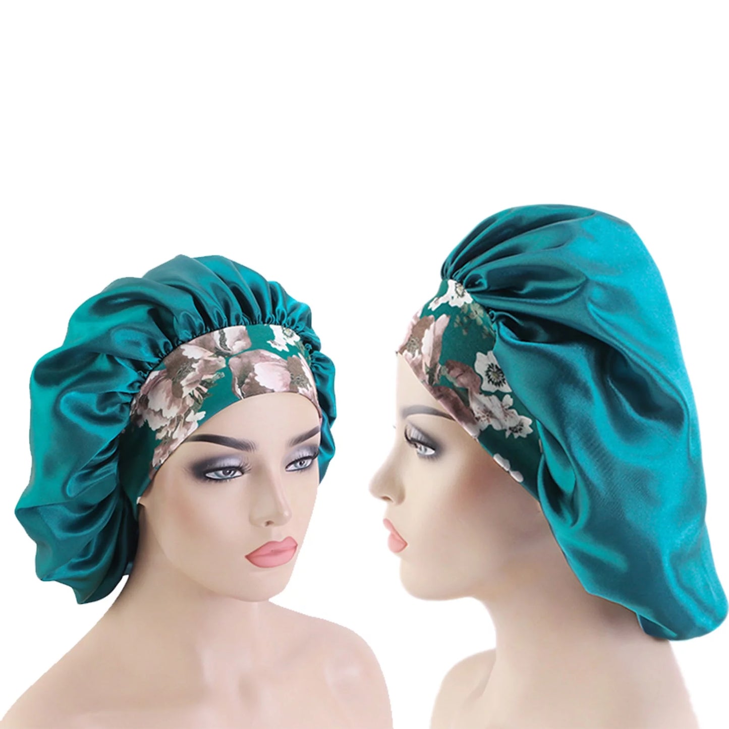 3 Pcs Hair Bonnets for Women, Soft Satin Hair Bonnet for Sleeping, Elastic Wide Band Silk Sleep Bonnet for Black Women, for Long Curly Hair Big Capacity