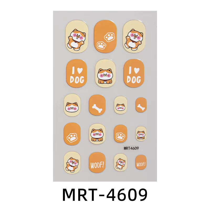 New Children Nail Stickers Cartoon DIY Nail Decorative Sticker Girls Cute Nails Temporary Stickers Kids Nails Art Stickers