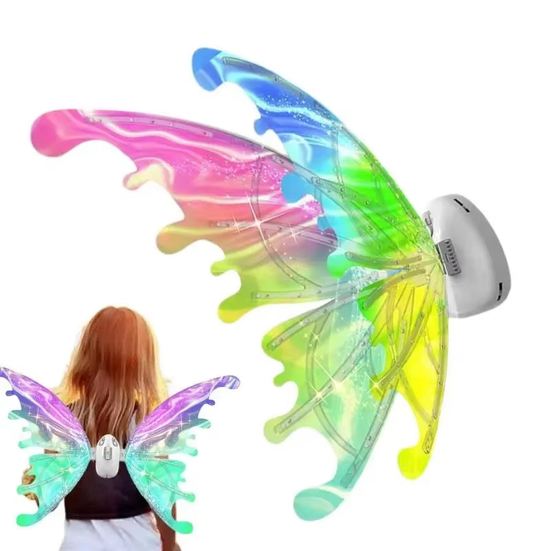 Halloween Children Electric Butterfly Wings Elf Wings Costume Magic Led Bats Wing Cosplay Dress up for Kids Cats Dogs